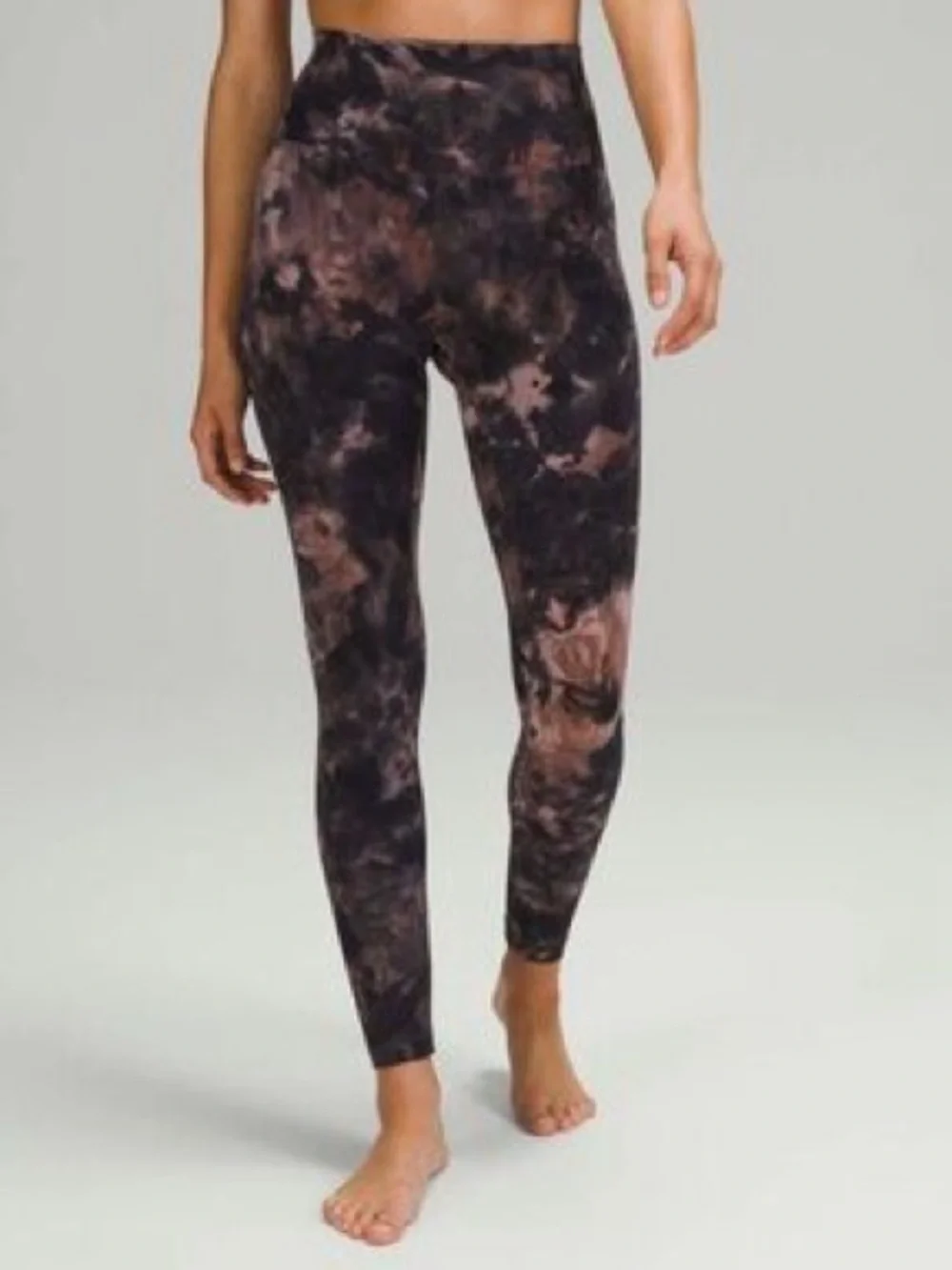 lululemon athletica High-Waist Tie-Dye Leggings in Black & Brown